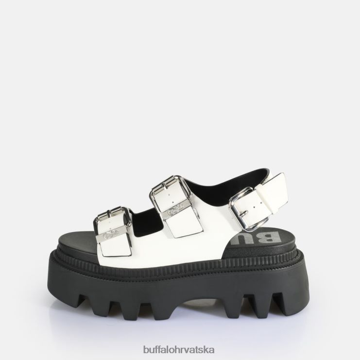 bijela Buffalo sandale flora na platformu veganske |sandale TDD6T107